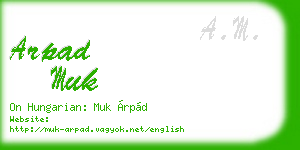 arpad muk business card